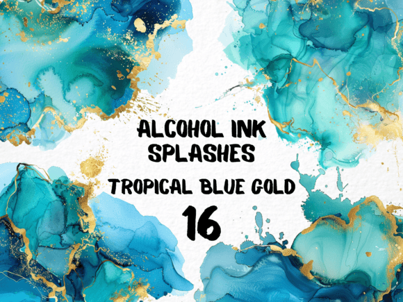 Abstract Tropical Blue Gold Splash PNG: A Designer's Guide