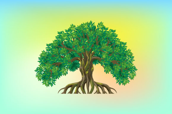 Ancient Tree Vector Illustrations: Rooted Design Elements