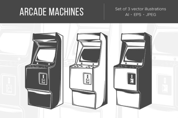 Arcade Machines Vector Illustrations: A Designer's Toolkit