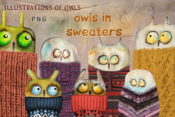 Charming Illustrations of Owls for Cozy Design Projects