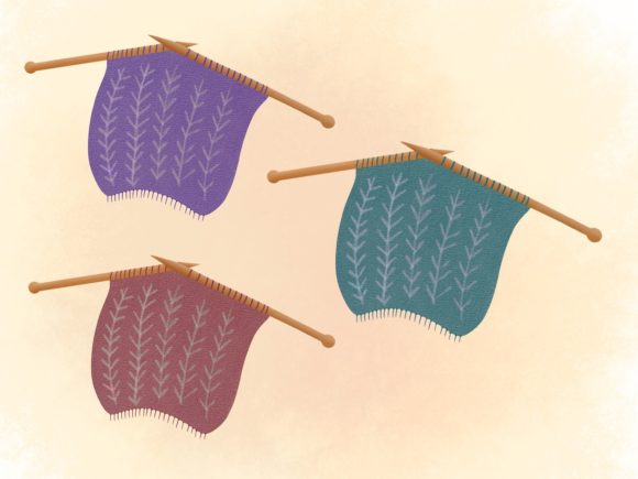 Colorful Knitting Sweater Illustrations: Cozy Design Assets