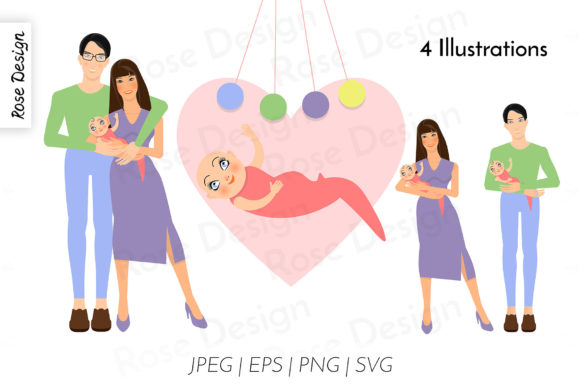 Family with Baby Illustrations Clip Art: A Designer's Guide