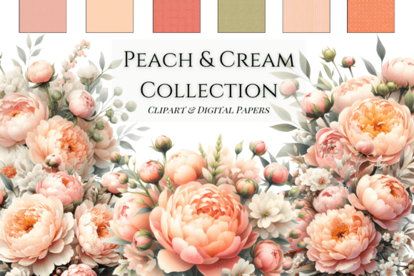 Peaches & Cream Graphic Collection: Elevating Your Designs with Soft Floral Elegance
