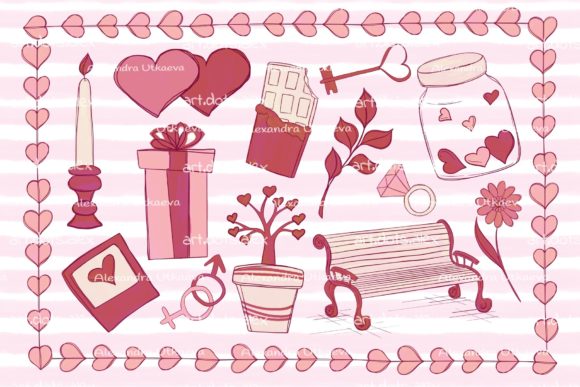 Set of Cute Illustrations Valentines Day: A Designer's Secret Weapon