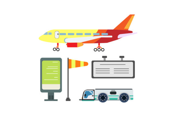 Soaring Visuals: The Airplane Illustrations Vectors Set