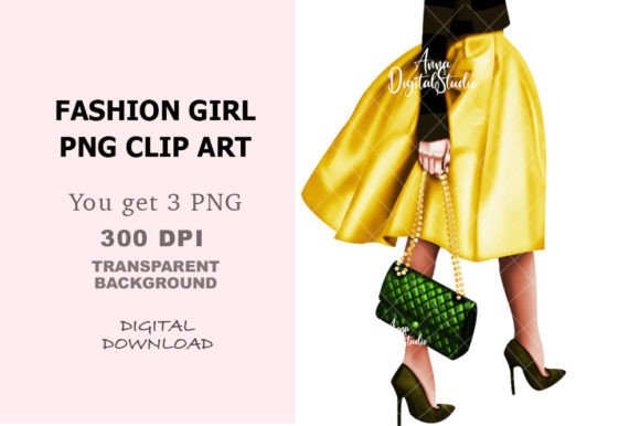 Styling Your Projects with Fashion Illustrations Digital Girl PNG