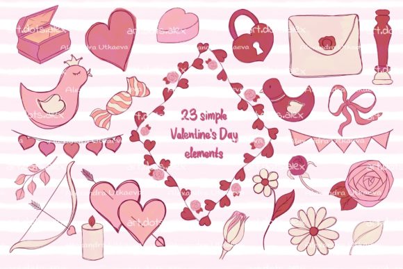 Valentines Day Illustrations: A Versatile Design Asset
