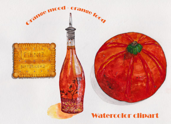 Watercolor Orange Food Illustrations: A Creative Toolkit